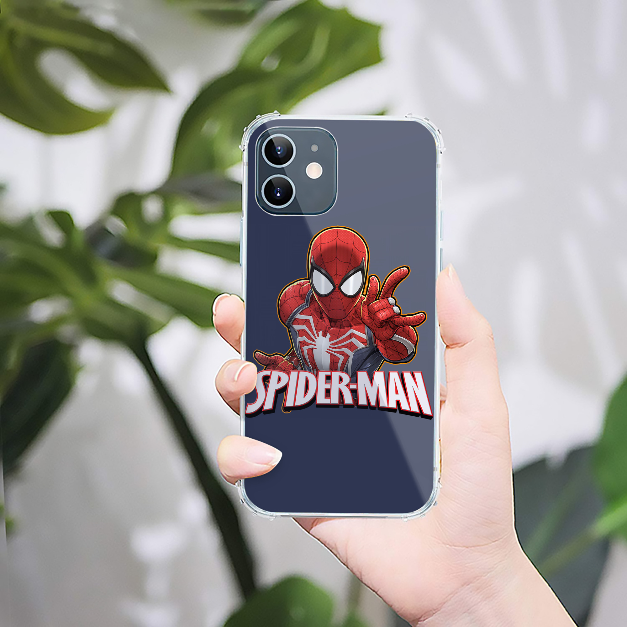 （画像用） Spider Man スパイダーマン 【iPhone 12シリーズ対応】透明スマホケース（クリアソフトケース）